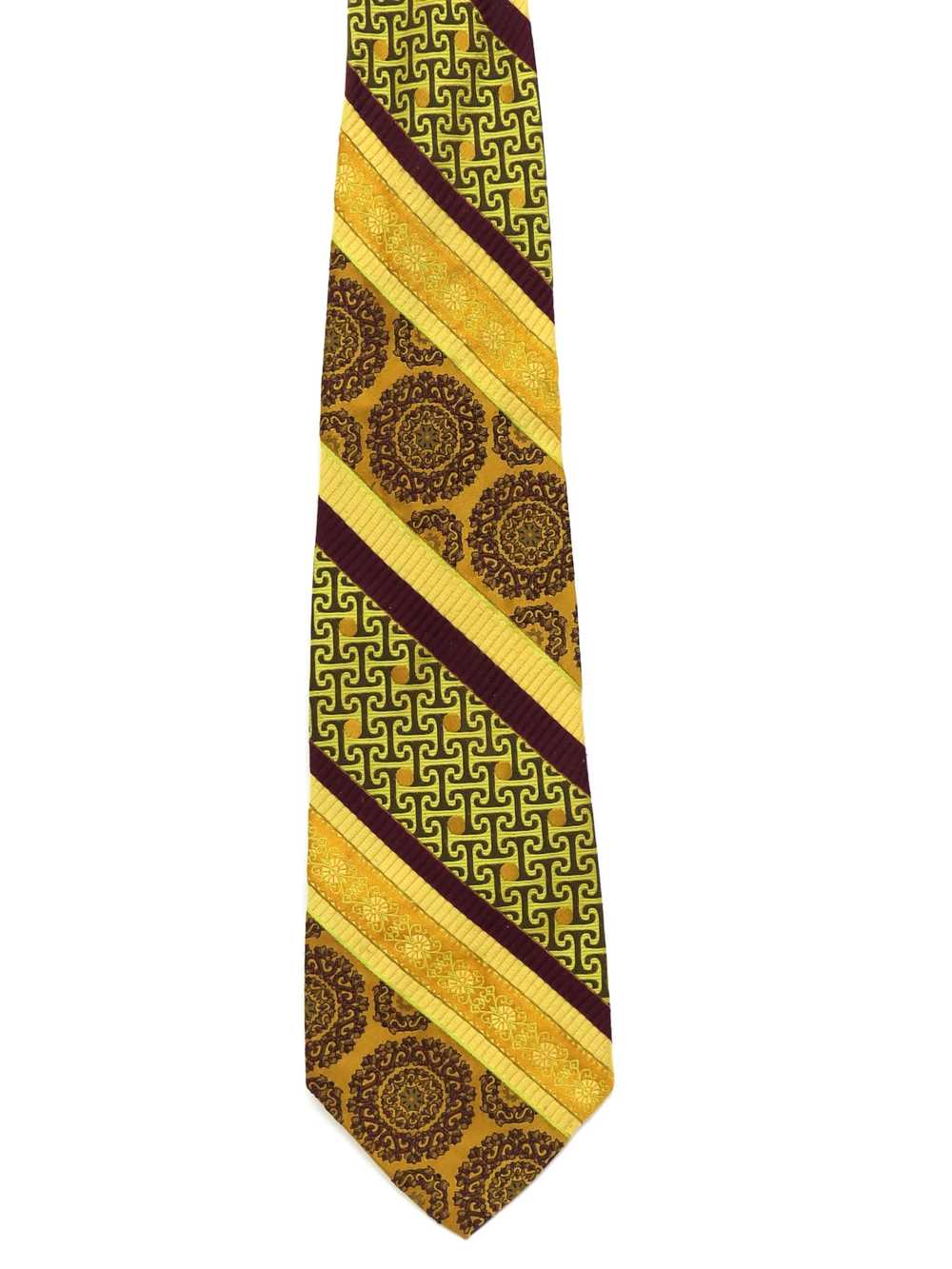 1970's Brittania Mens Wide Diagonal Disco Necktie - image 1