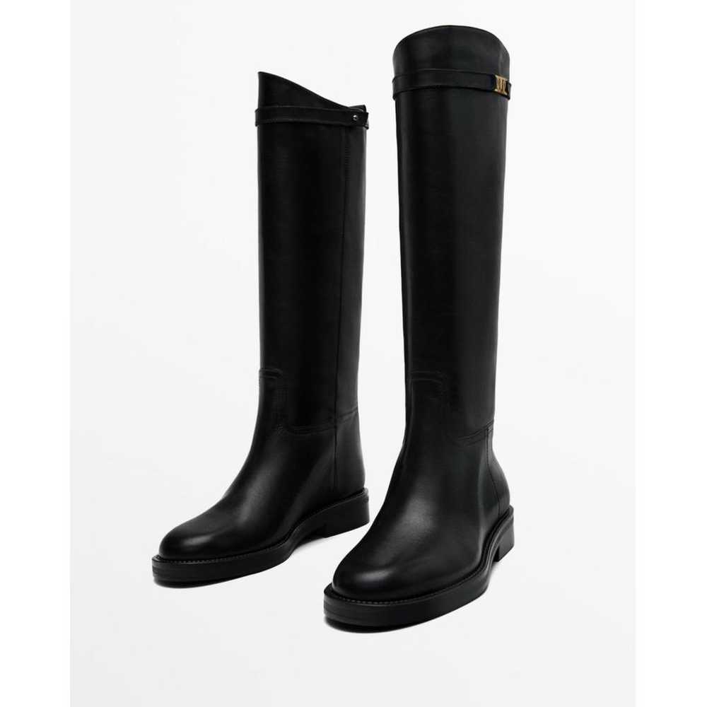 Massimo Dutti Leather riding boots - image 2