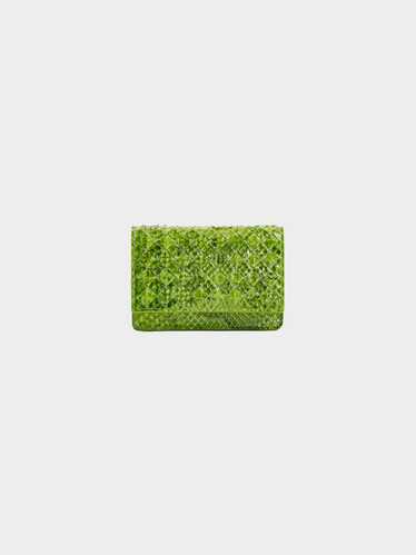 Bottega Veneta 2000s Green Snakeskin Intrecciato C