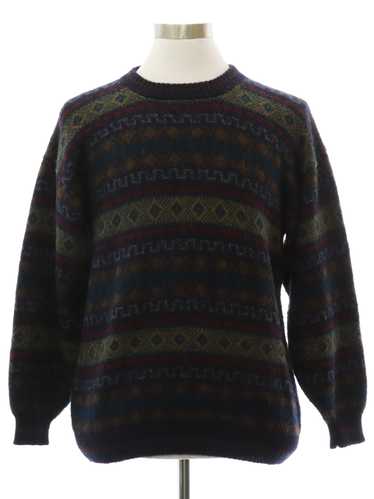 1980's Baby Alpaca Mens Cosby Style Sweater