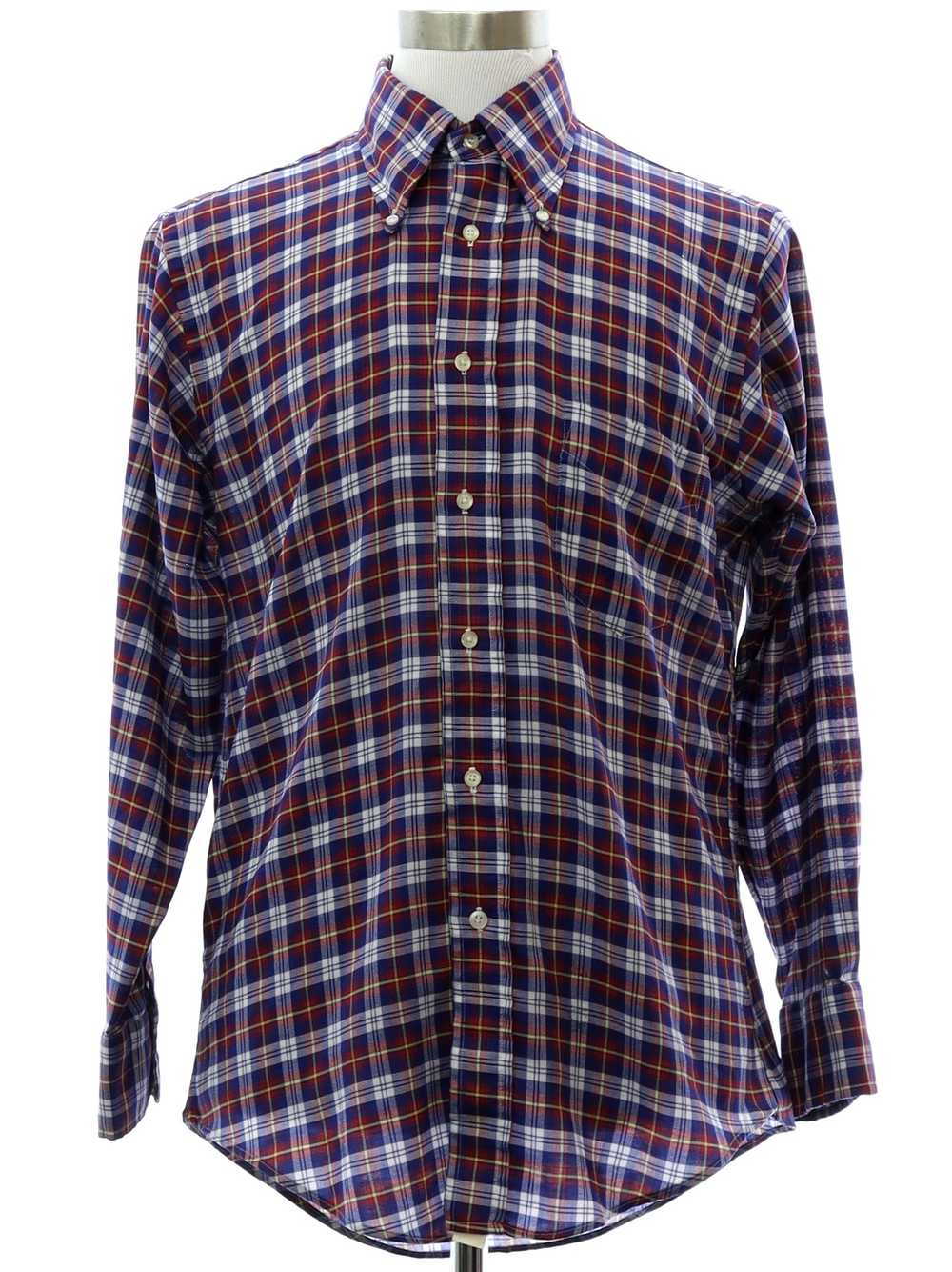 1970's Gant Mens Preppy Plaid Shirt - image 1