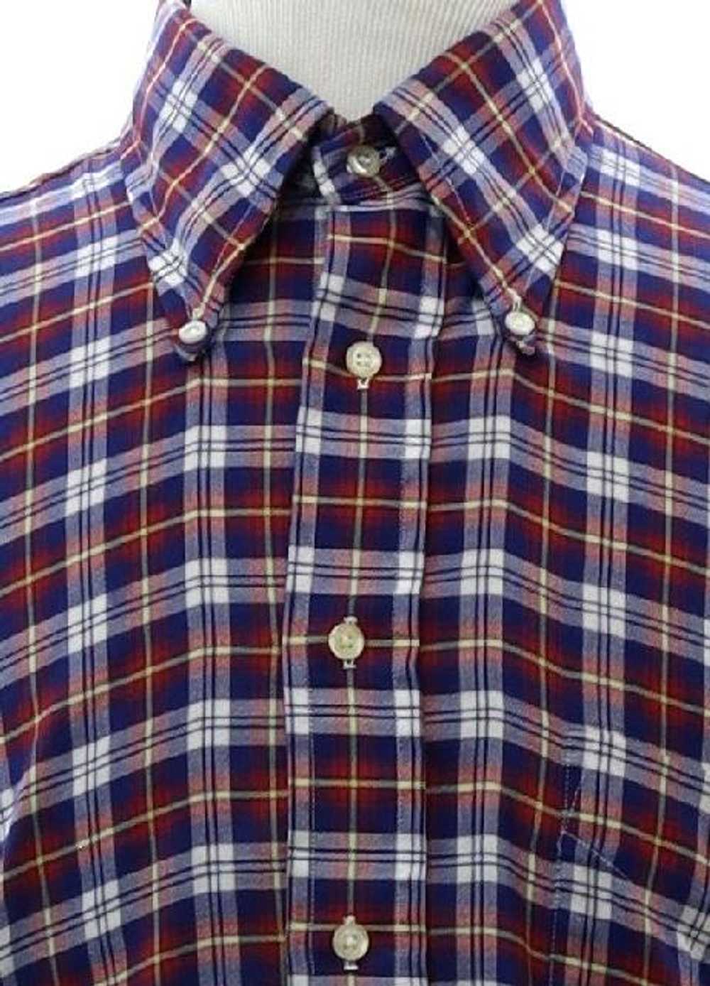 1970's Gant Mens Preppy Plaid Shirt - image 2