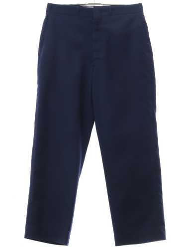 1970's Mens Dark Blue Wool Military Pants