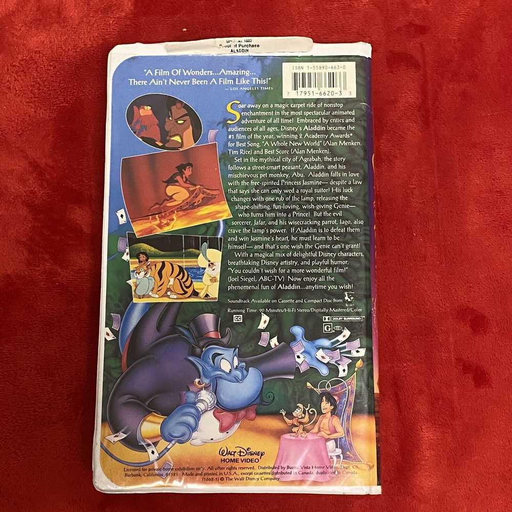 Disney Disney’s Aladdin VHS 1992 Video Tape Black… - image 2