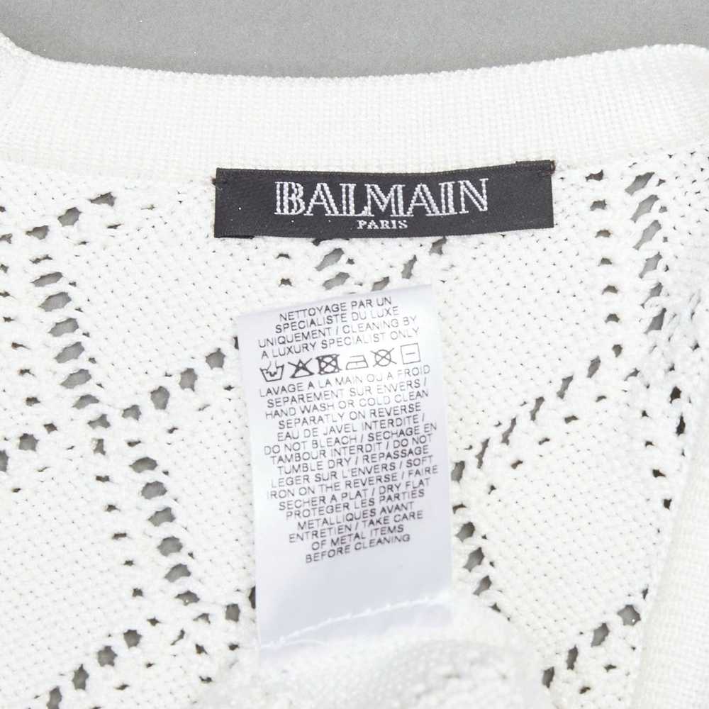 Balmain BALMAIN metallic silver coated cream argy… - image 8