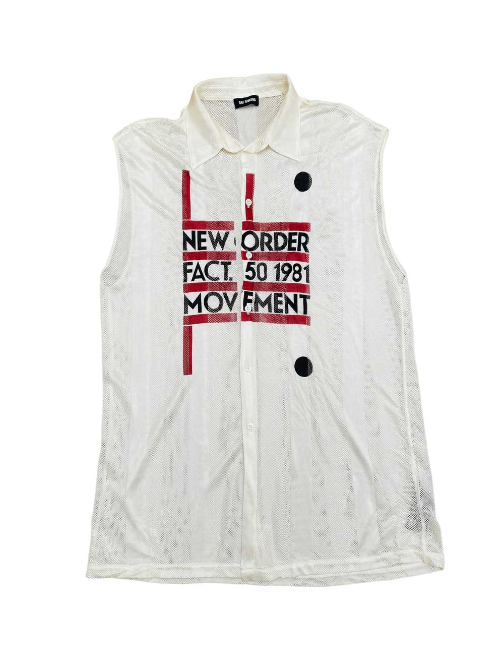 Raf Simons SS 2018 Sleeveless New Order Mesh Shirt - image 2