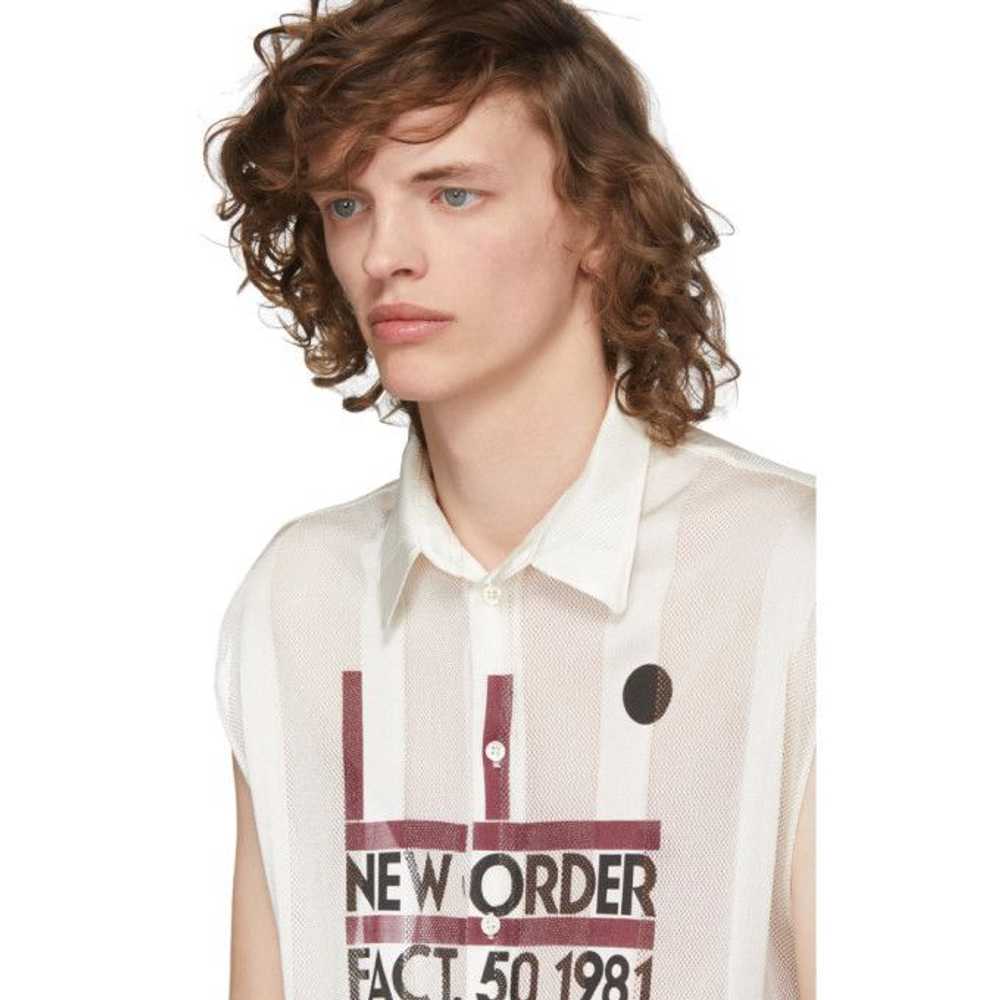 Raf Simons SS 2018 Sleeveless New Order Mesh Shirt - image 3