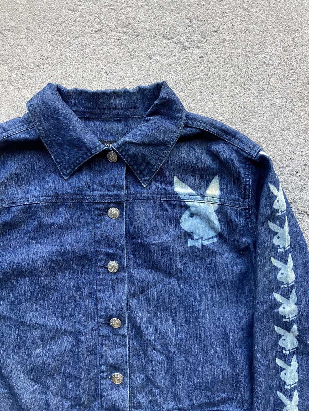 Playboy × Vintage Playboy Denim Cropped Jacket - image 2