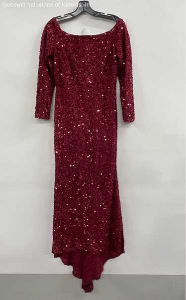 Unbranded Off The Shoulder Red Sequins Formal Dres