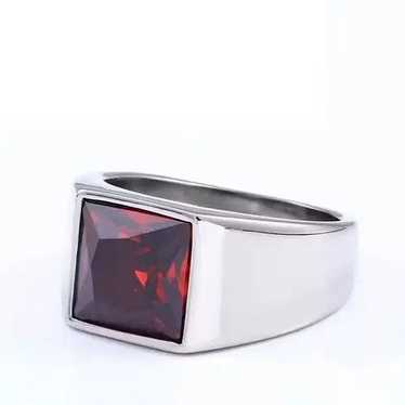 Streetwear Fashion Inlaid Red Stone Jewelry - image 1