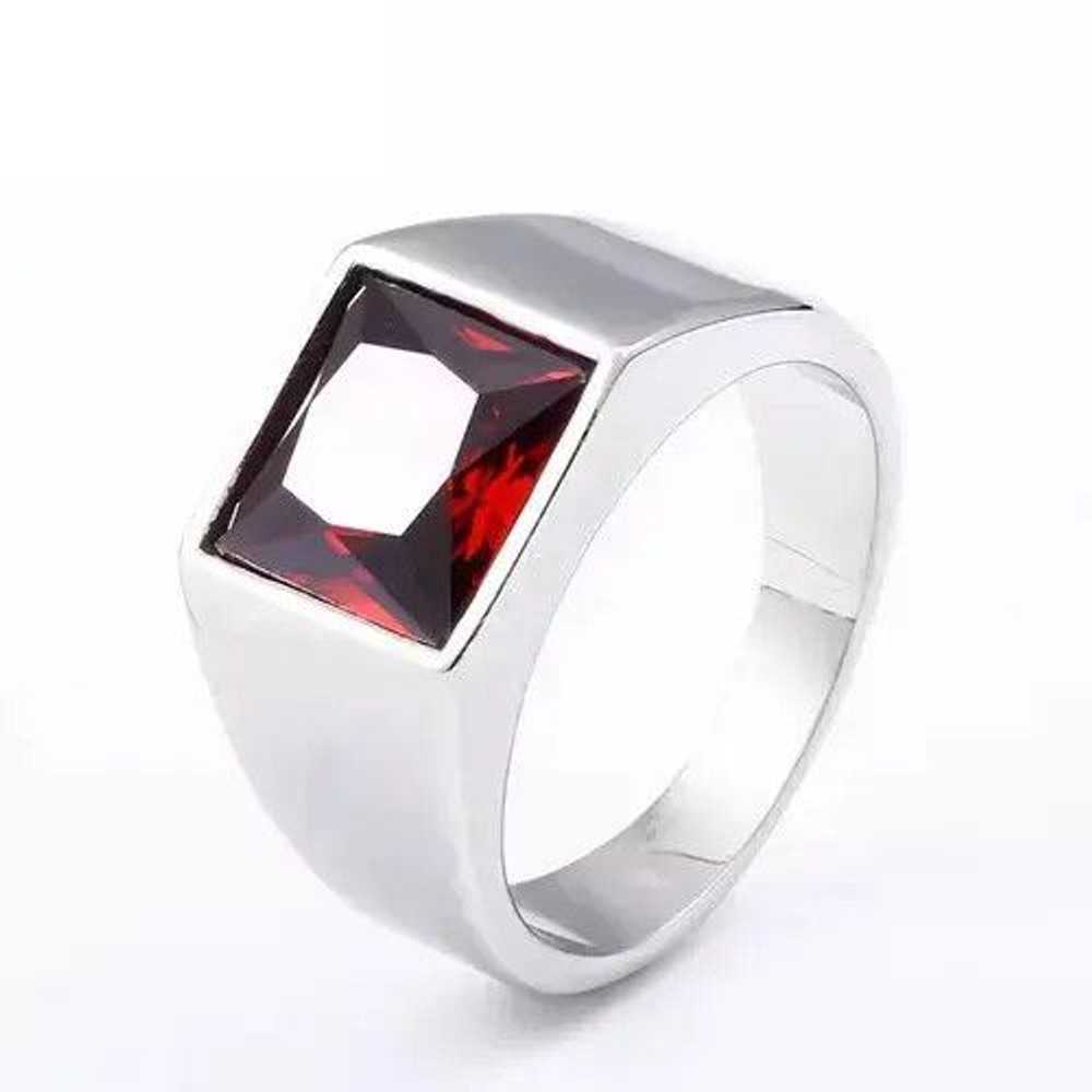 Streetwear Fashion Inlaid Red Stone Jewelry - image 4