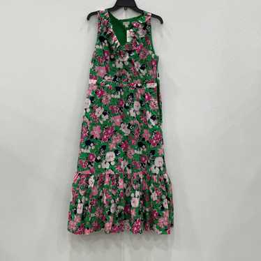 NWT J.Crew Womens A-Line Dress Midi Ruffle Sleeve… - image 1