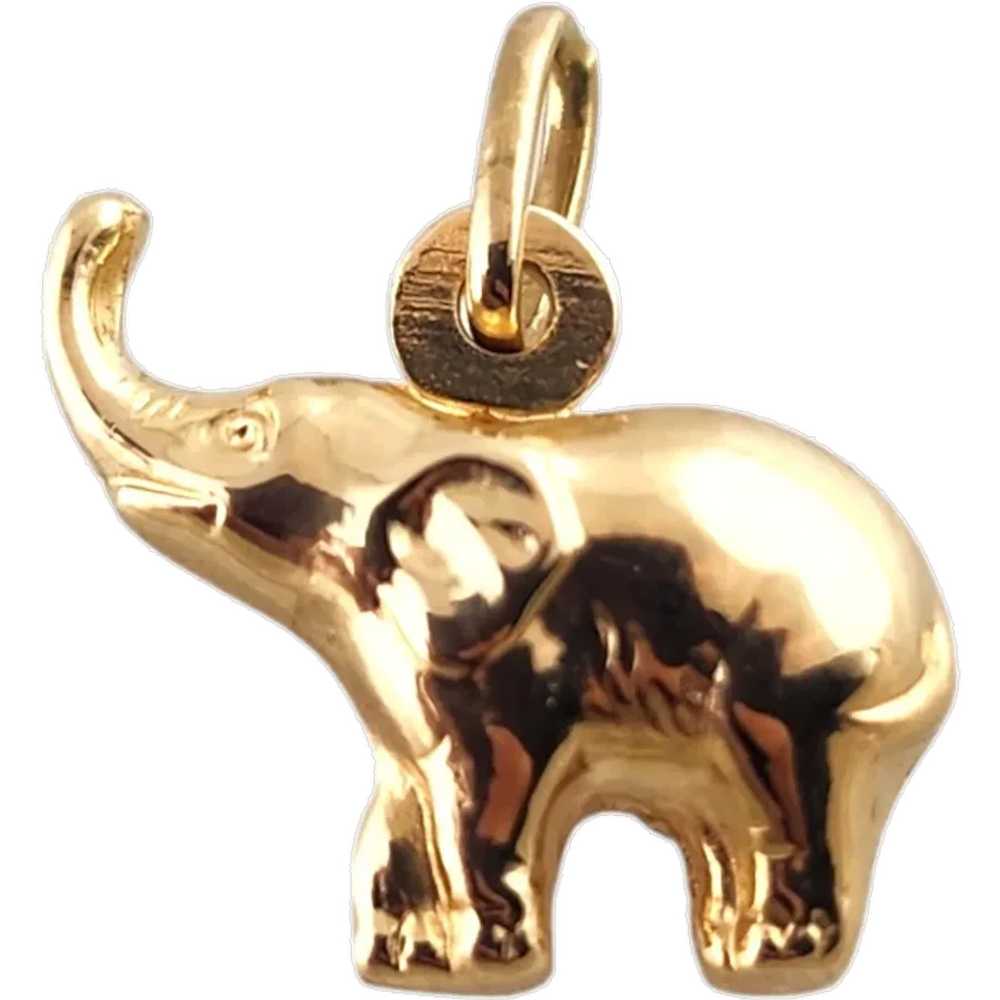 18 Karat Yellow Gold Elephant Charm #19311 - image 1