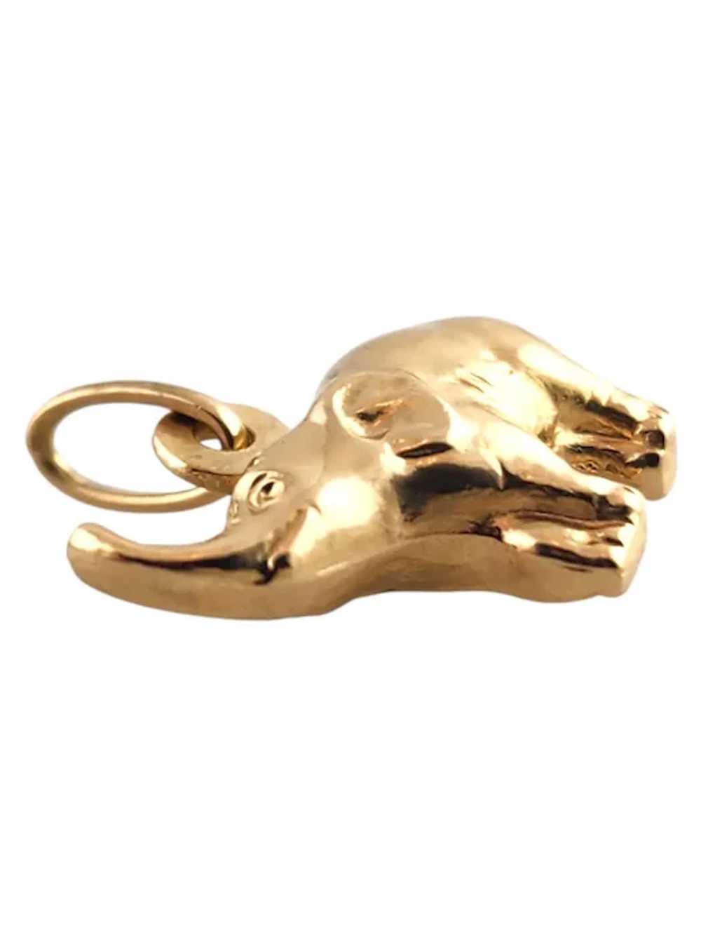 18 Karat Yellow Gold Elephant Charm #19311 - image 3