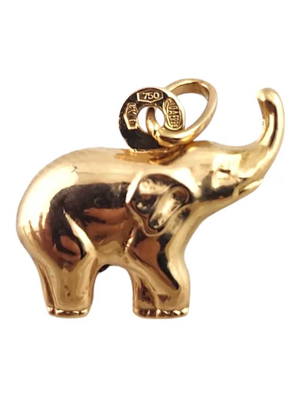 18 Karat Yellow Gold Elephant Charm #19311 - image 5