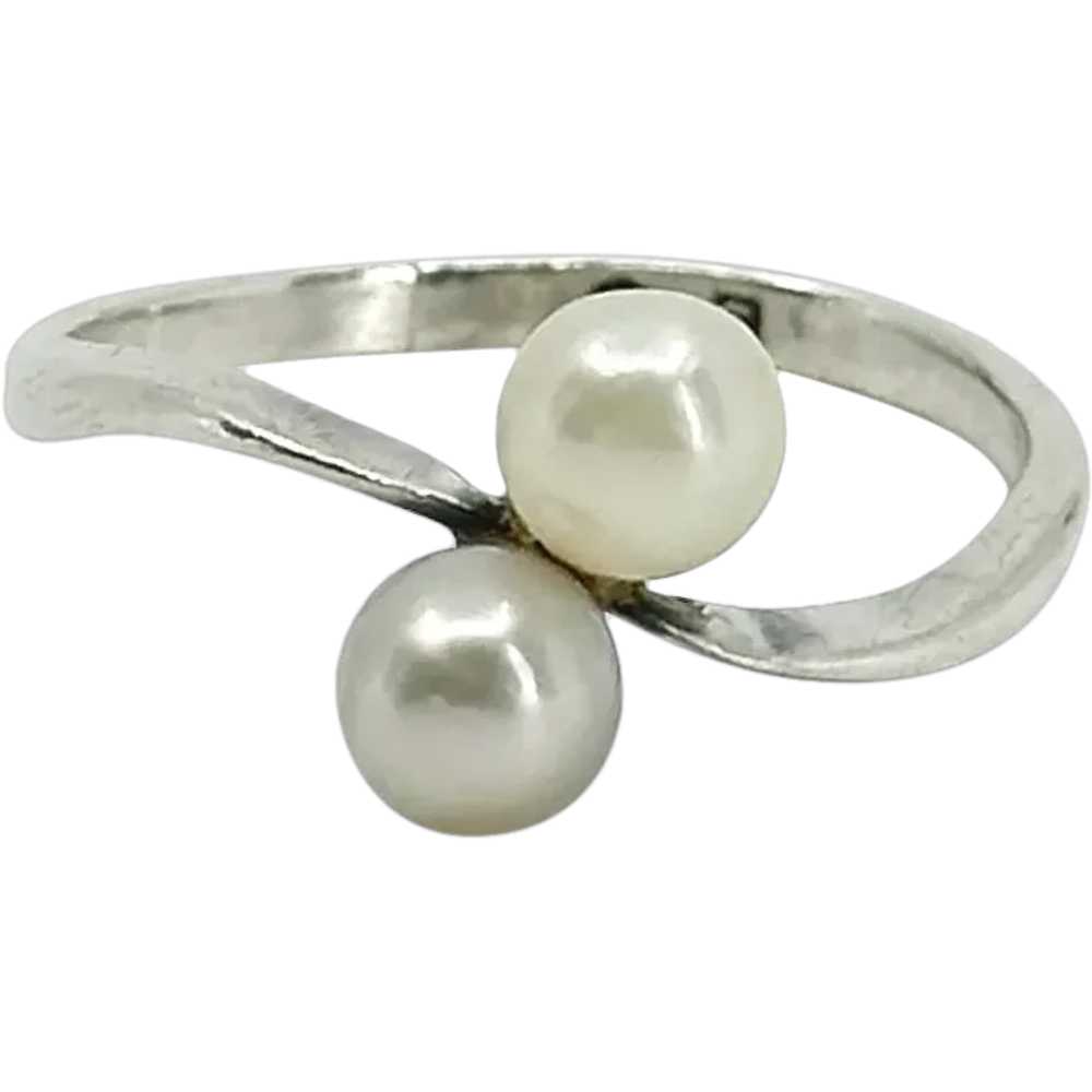 Vintage Mikimoto Petite Bypass Japanese Saltwater… - image 1