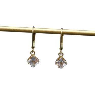 Vintage 14k Gold and White Topaz, Blue Topaz and … - image 1