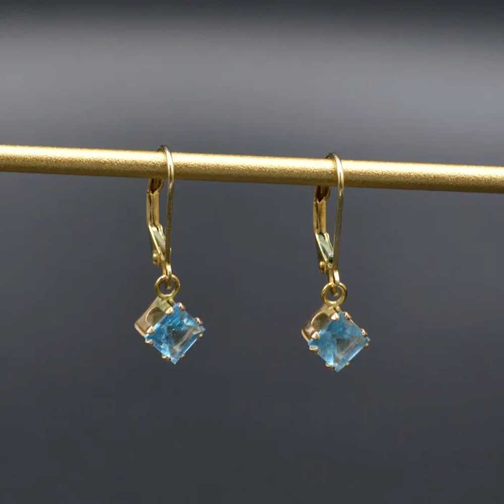 Vintage 14k Gold and White Topaz, Blue Topaz and … - image 3