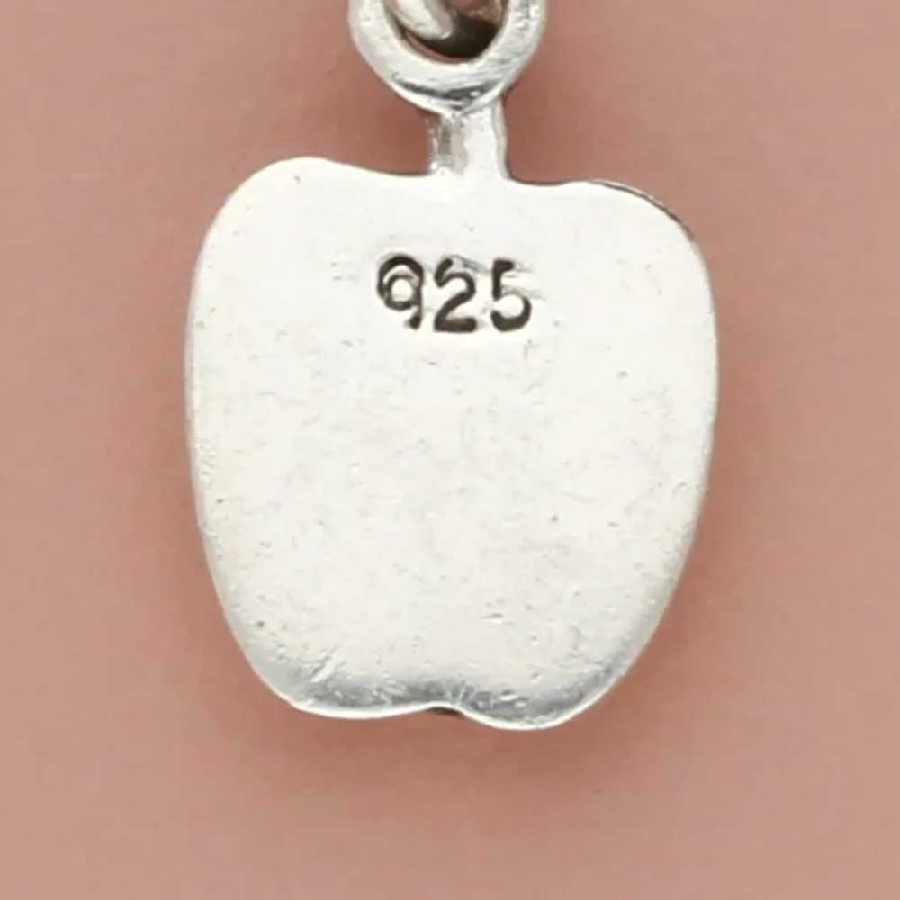 Sterling Silver Vintage Apple Fruit Charm - image 3