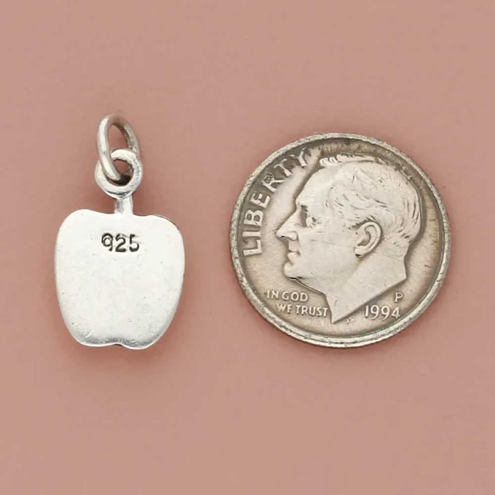 Sterling Silver Vintage Apple Fruit Charm - image 4