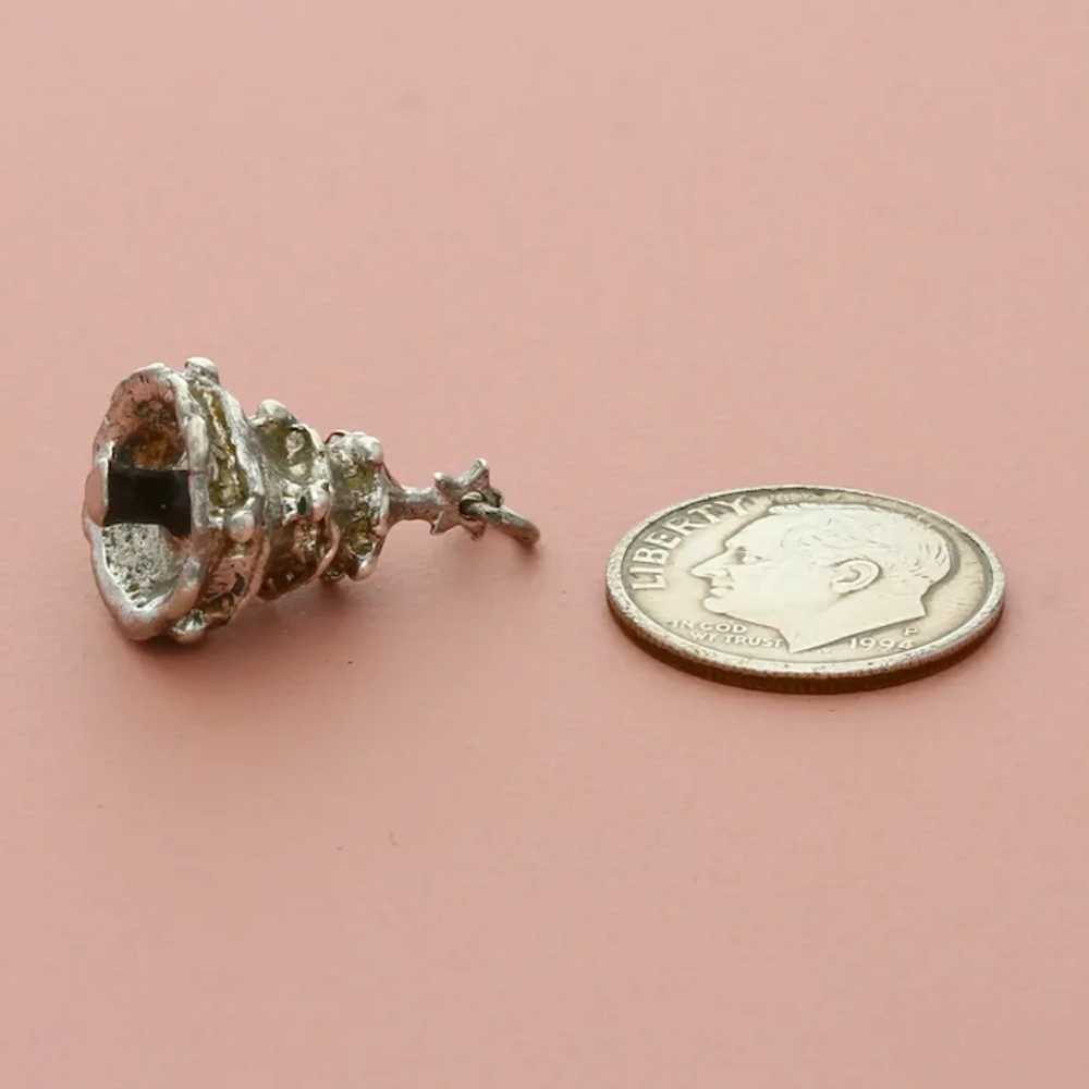 Sterling Silver Vintage 3D Christmas Tree Charm - image 3