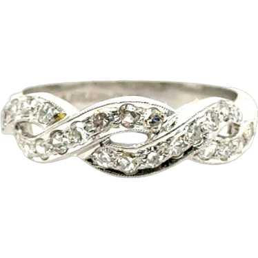 Art Deco Infinity Twist Mined Diamond Band 1/2ct … - image 1