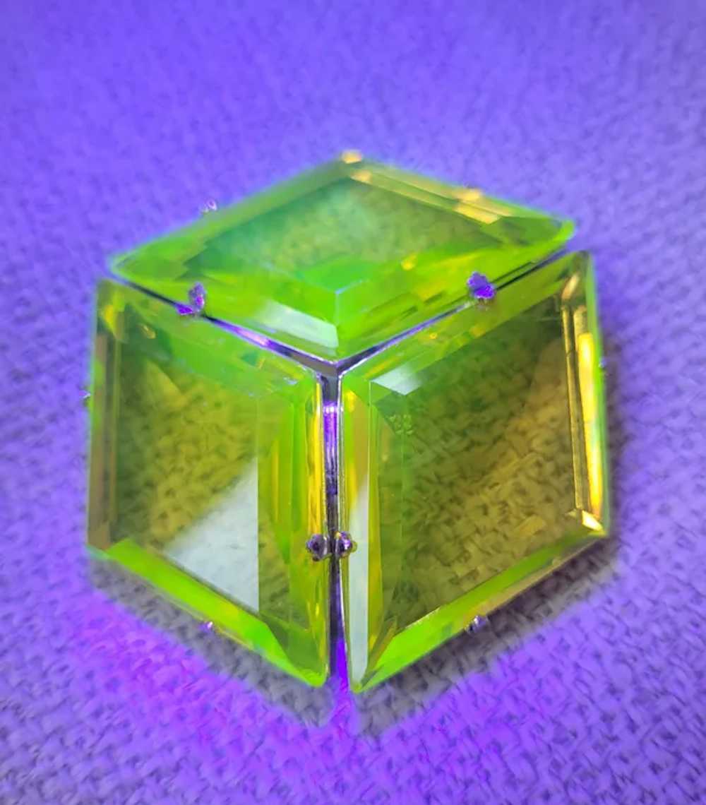 Uranium Amber Citrine Uranium Glass Geometric Bro… - image 7