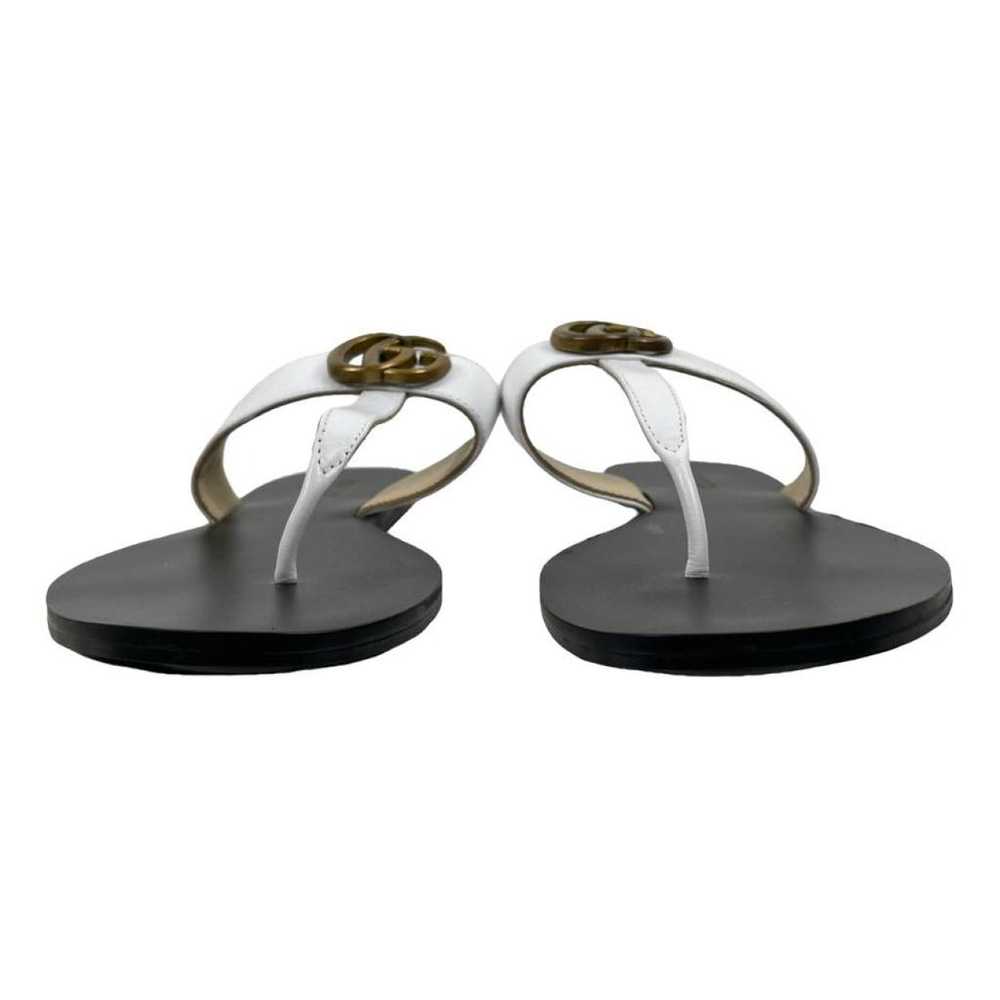 Gucci Double G leather sandal - image 1