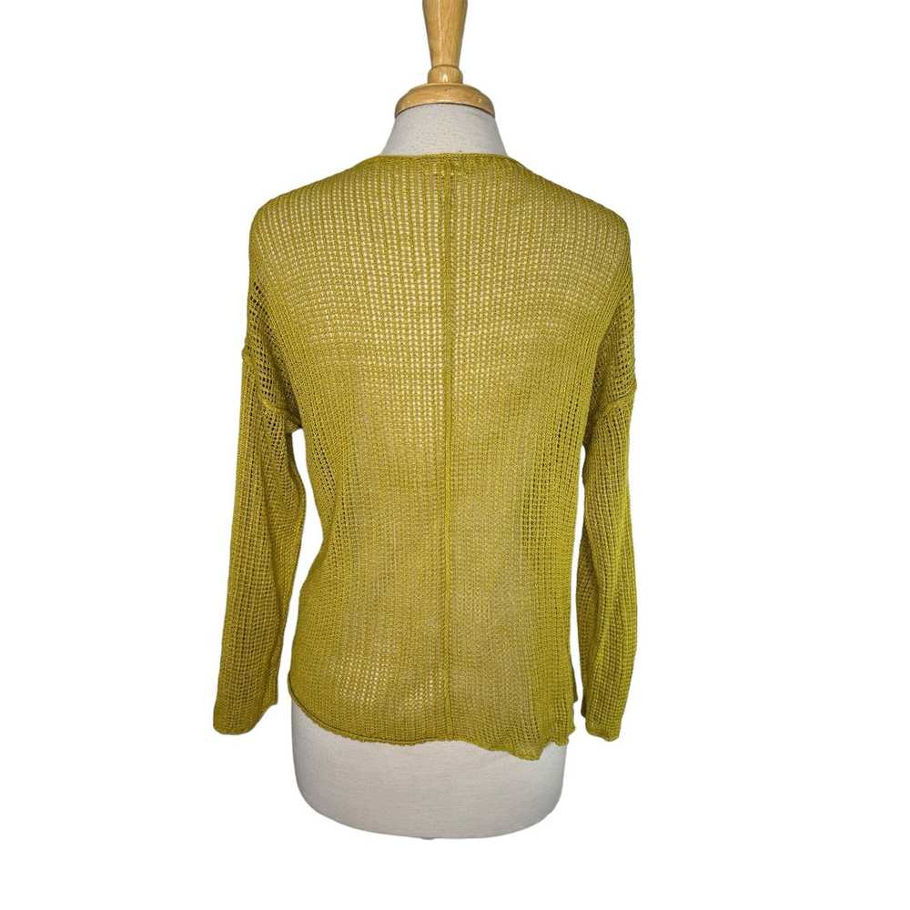 Eileen Fisher EILEEN FISHER Yellow-Green Open Kni… - image 3