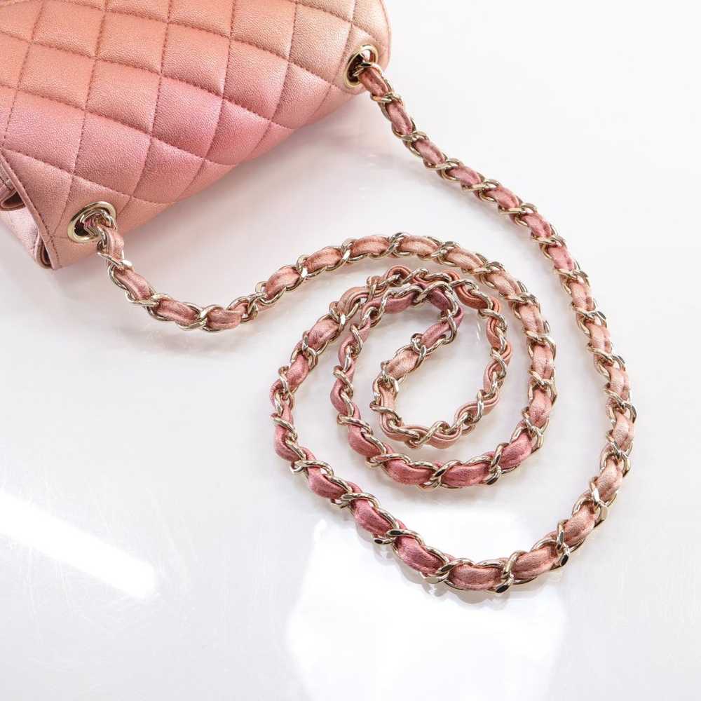 Chanel Mini Square Ombre Pink Iridescent Lambskin… - image 10