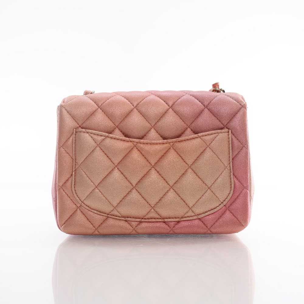 Chanel Mini Square Ombre Pink Iridescent Lambskin… - image 11