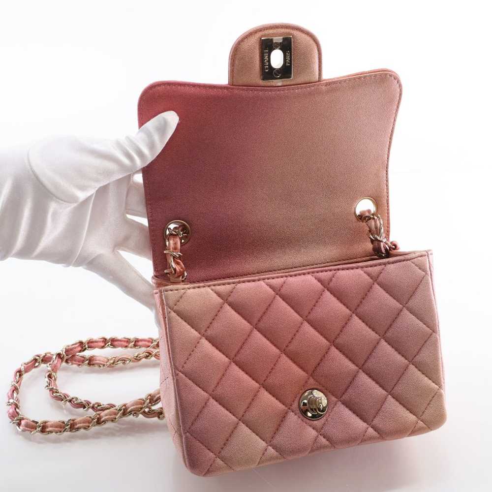 Chanel Mini Square Ombre Pink Iridescent Lambskin… - image 12