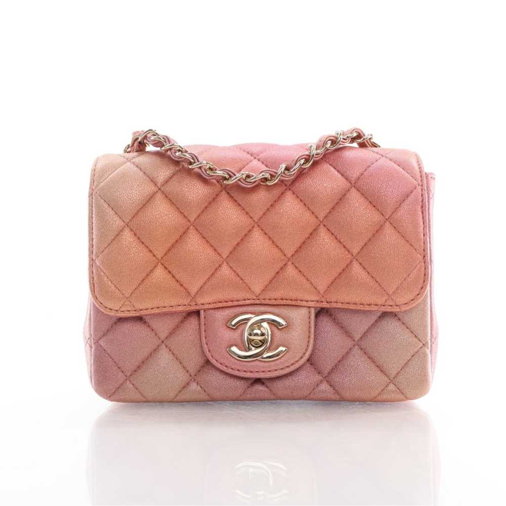 Chanel Mini Square Ombre Pink Iridescent Lambskin… - image 1