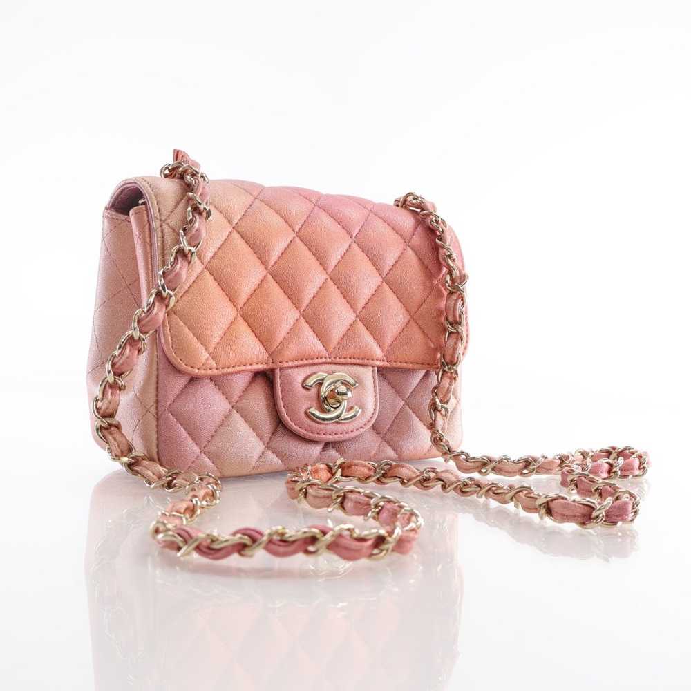 Chanel Mini Square Ombre Pink Iridescent Lambskin… - image 2