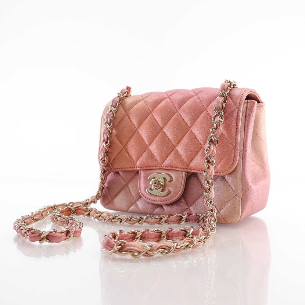 Chanel Mini Square Ombre Pink Iridescent Lambskin… - image 3