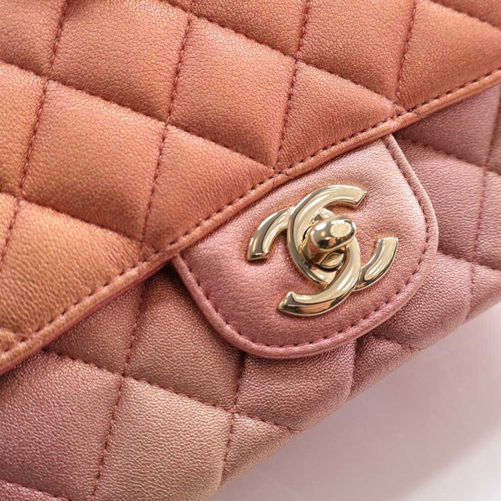 Chanel Mini Square Ombre Pink Iridescent Lambskin… - image 4