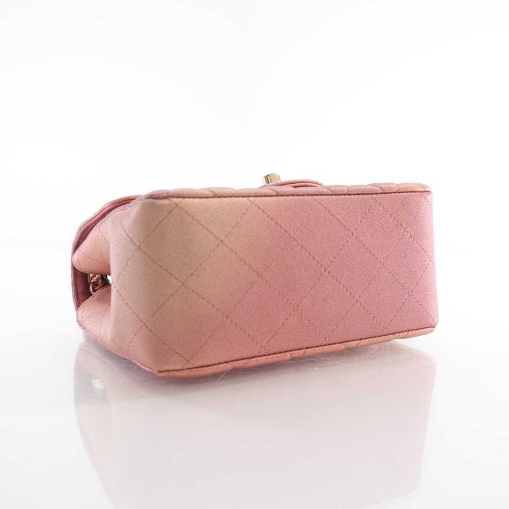 Chanel Mini Square Ombre Pink Iridescent Lambskin… - image 5