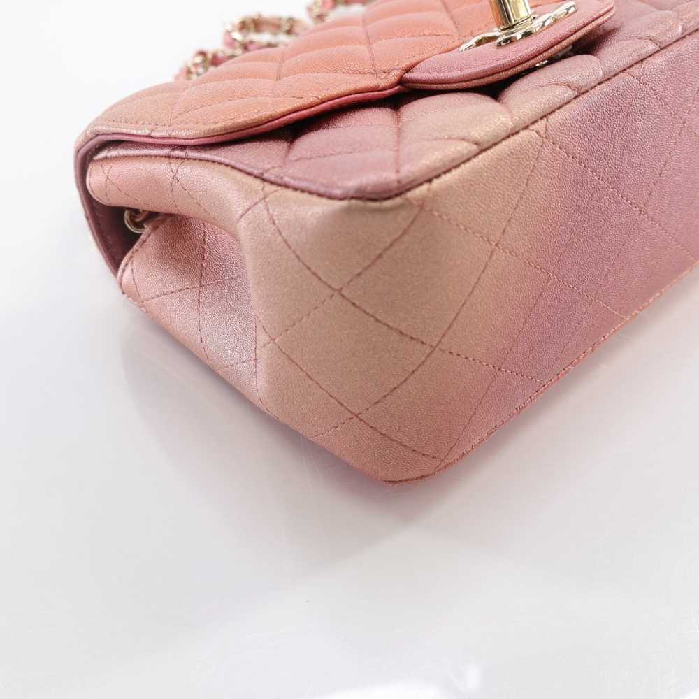 Chanel Mini Square Ombre Pink Iridescent Lambskin… - image 6