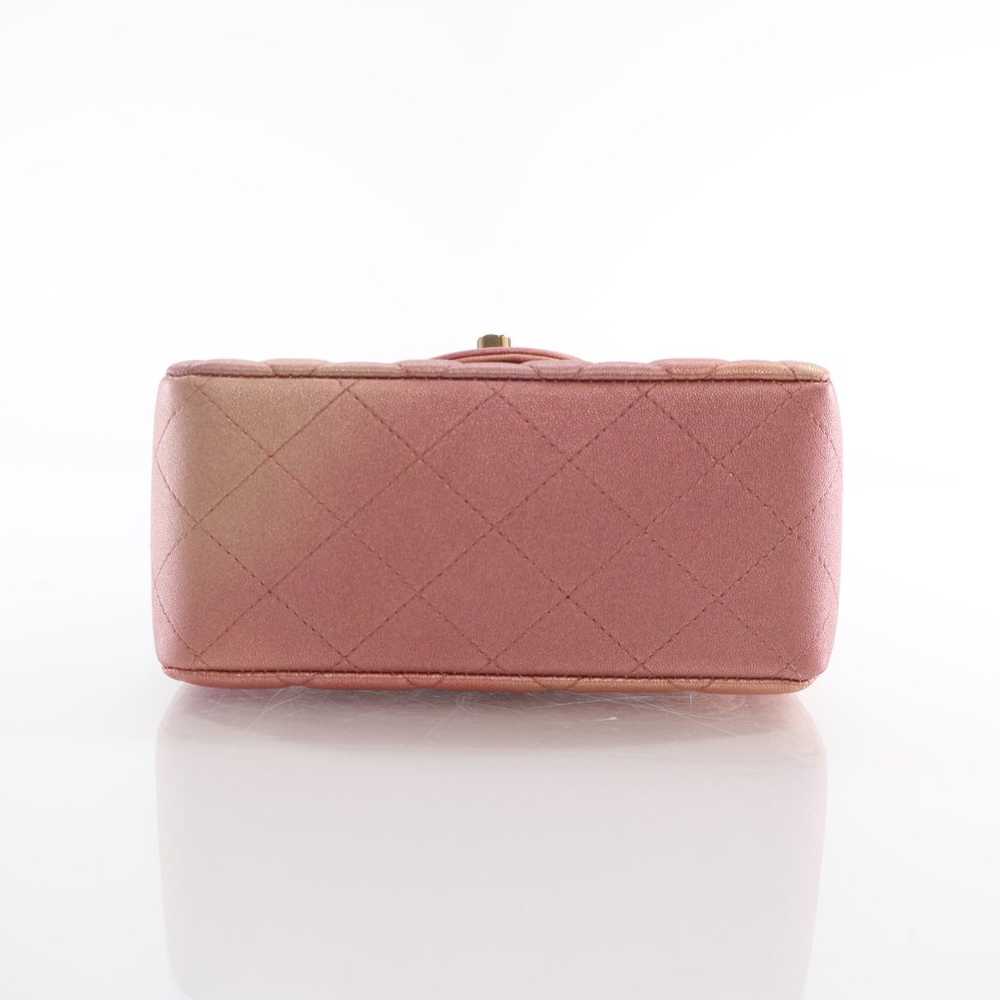 Chanel Mini Square Ombre Pink Iridescent Lambskin… - image 9