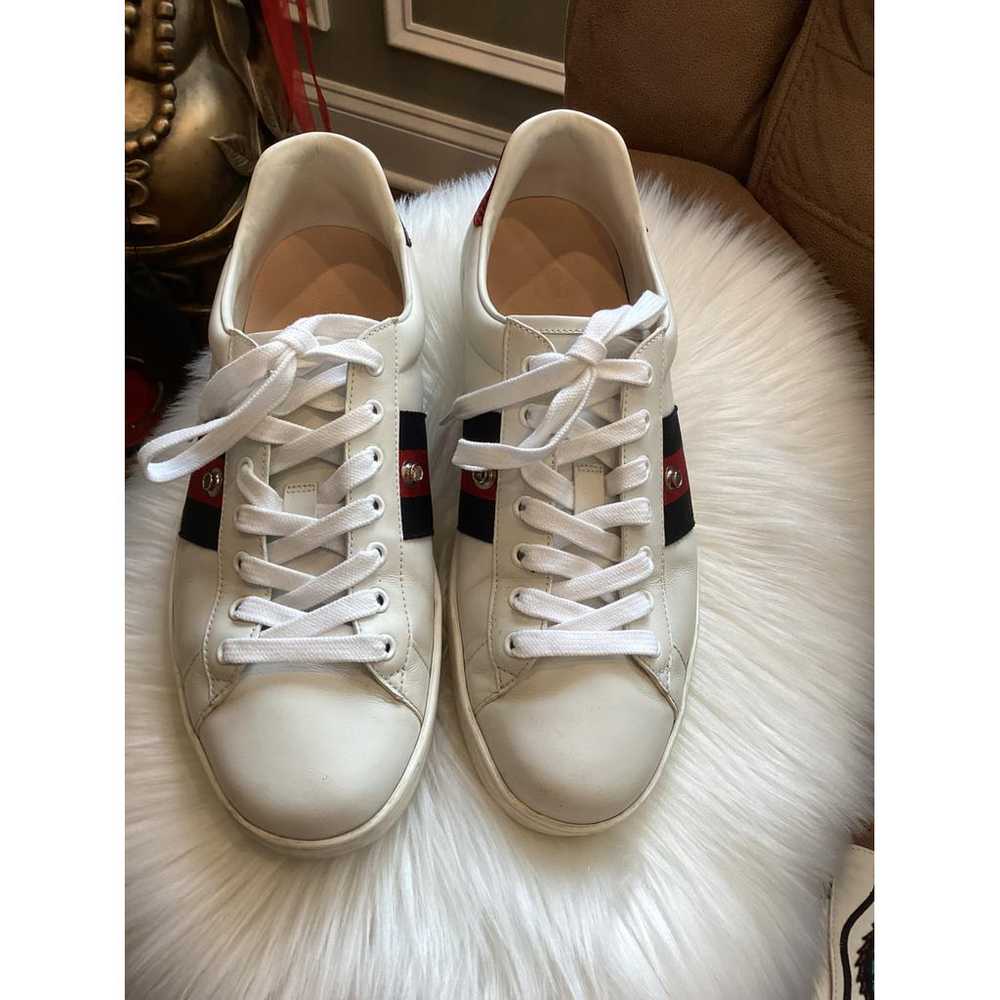 Gucci Ace leather low trainers - image 2