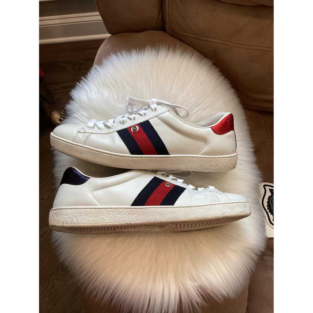 Gucci Ace leather low trainers - image 4