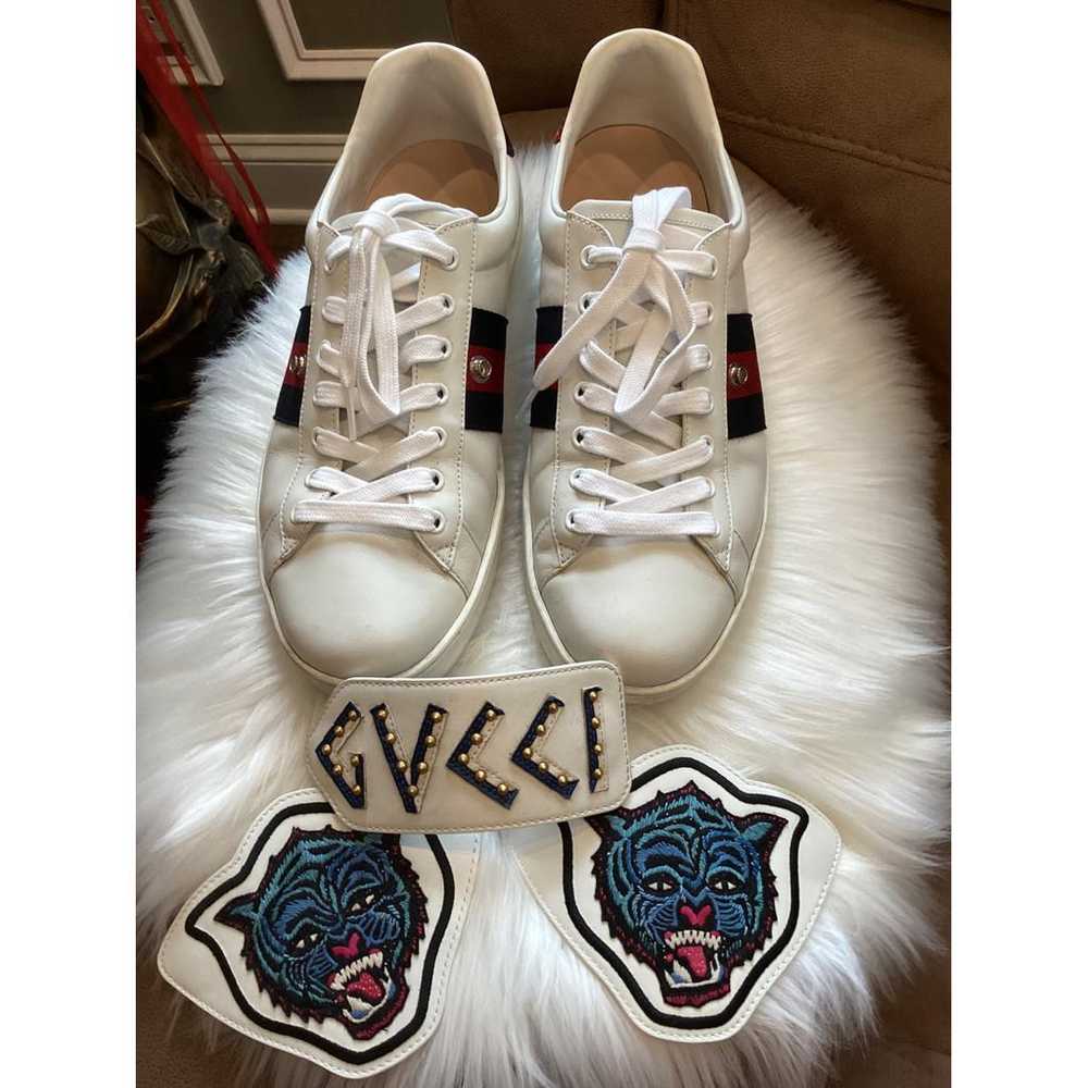 Gucci Ace leather low trainers - image 7