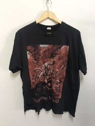 Band Tees Distressed Kreator Pleasure To Kill Thra