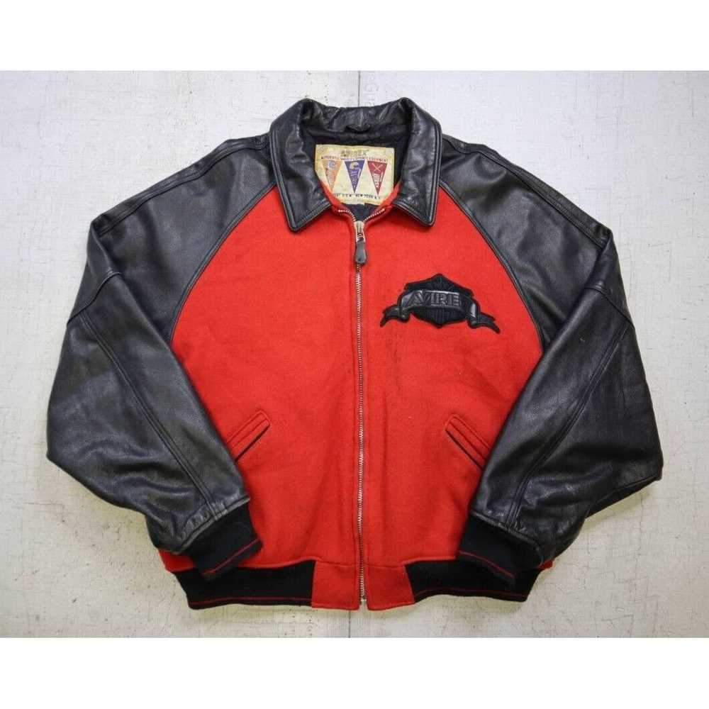 Avirex Vintage Avirex 90s Varsity Leather Bomber … - image 2