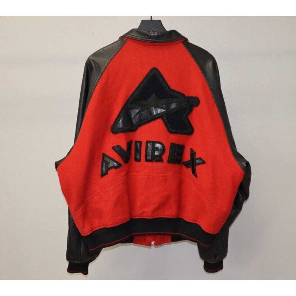 Avirex Vintage Avirex 90s Varsity Leather Bomber … - image 3