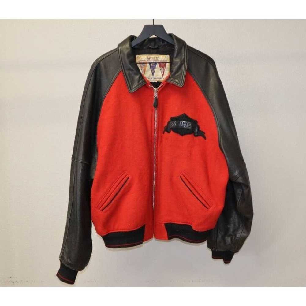 Avirex Vintage Avirex 90s Varsity Leather Bomber … - image 4