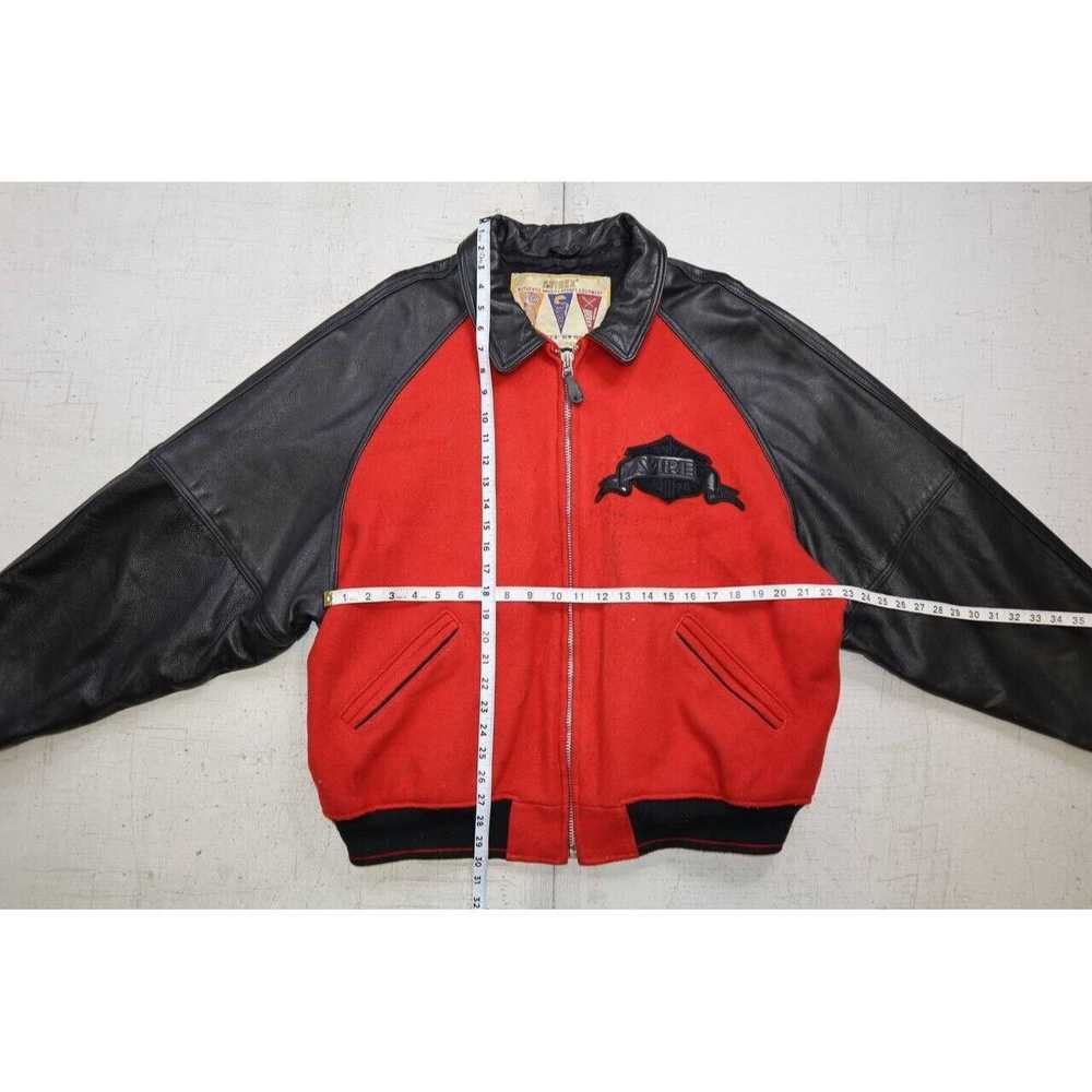 Avirex Vintage Avirex 90s Varsity Leather Bomber … - image 6