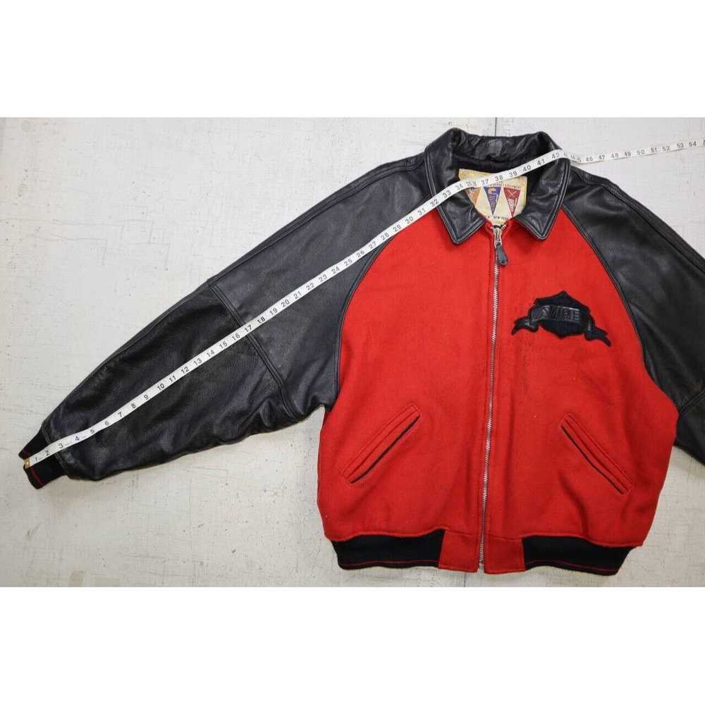 Avirex Vintage Avirex 90s Varsity Leather Bomber … - image 7