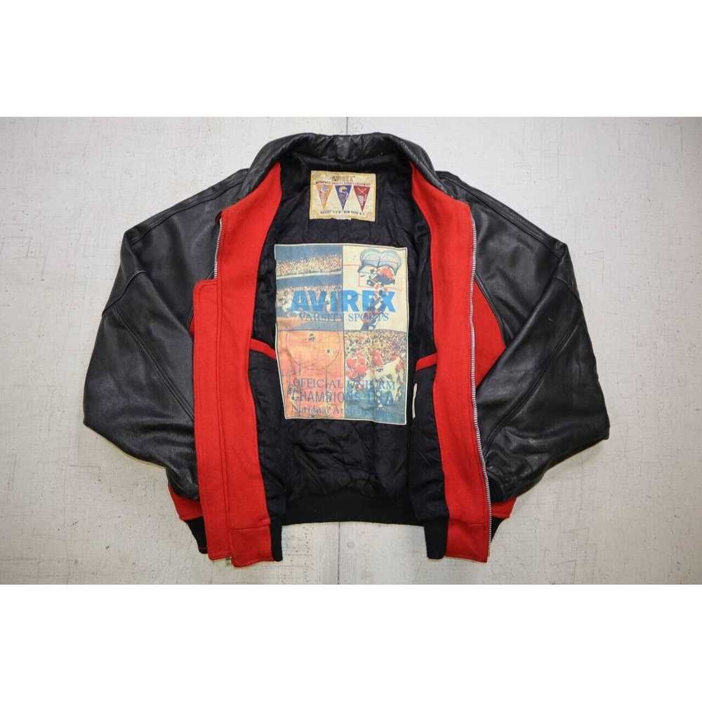 Avirex Vintage Avirex 90s Varsity Leather Bomber … - image 8