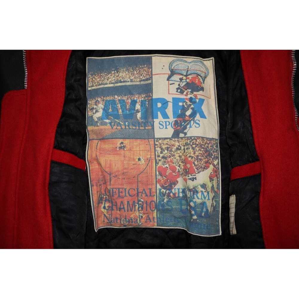 Avirex Vintage Avirex 90s Varsity Leather Bomber … - image 9